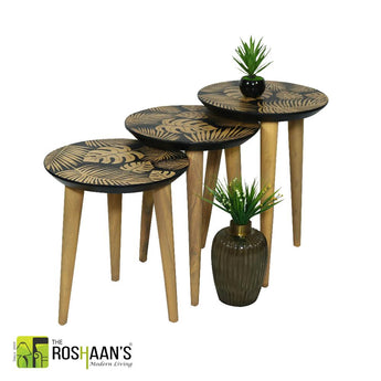 Nest of Tables Tropical Black