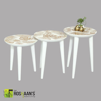 Nest of Tables Tropical White