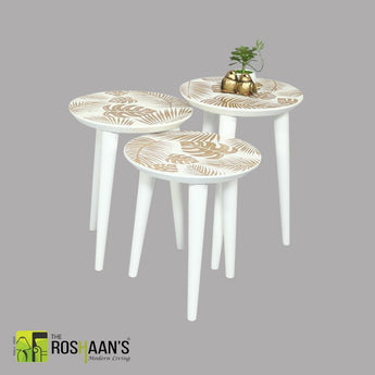 Nest of Tables Tropical White